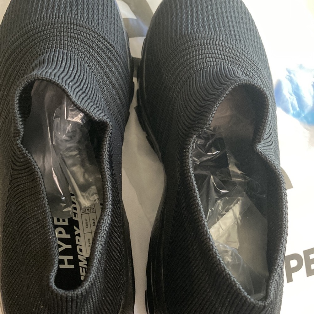 Hyperboost Memory Foam Flex Black Shoes Size 7 - image 5